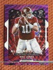 2021 Panini Prizm Draft Picks - All-American Mac Jones #183 Purple Wave Prizm...