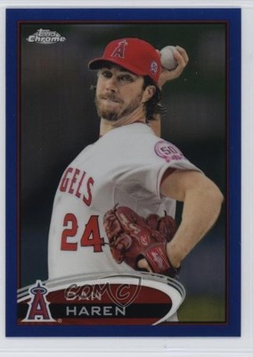 2012 Topps Chrome Blue Refractor /199 Dan Haren #126 a8a