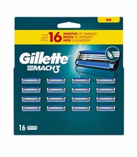 Gillette Mach3 Razor Blade Replacement Cartridges Refills Pack of 16 Original
