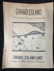 GRAND ISLAND NY Booklet LEAGUE OF WOMAN VOTERS Kenmore NY HISTORICAL 1959