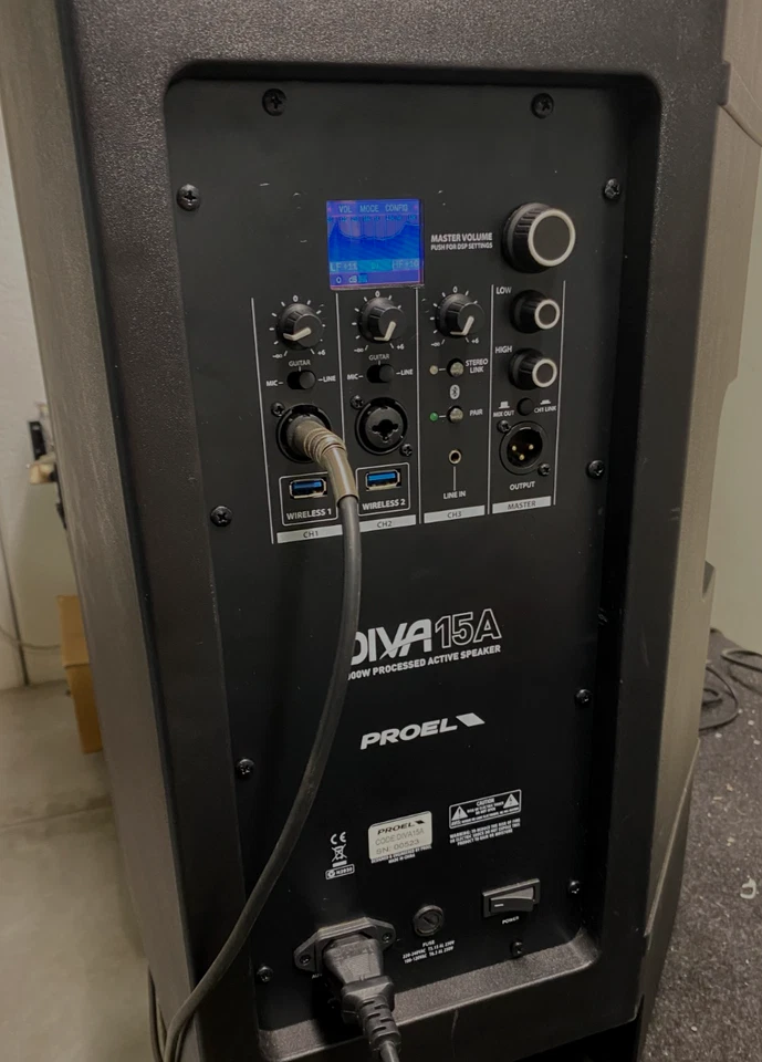 CASSA DIVA15" ATTIVA+ BLTH/Dsp .1000W /  SpL129db. "solo “Aperto 1pz - Immagine 3 di 4