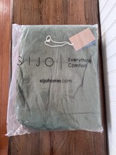 100 Organic Linen Fitted Sheet ONLY King Size Forest Green OEKO-TEX Certified