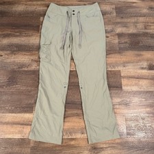 Columbia Roll-Up Pants 10 Khaki Omni-Shield Repellency Outdoor Hike Camp FLAW