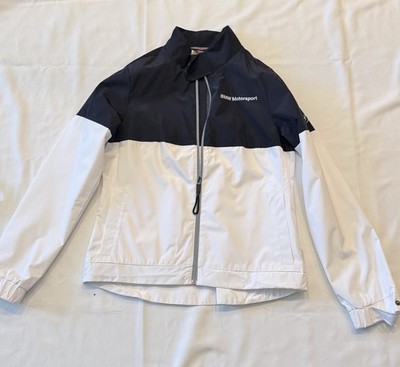 Motorsport Racing  BMW Full-Zip Jacket Windbreaker Big Logo Navy White M