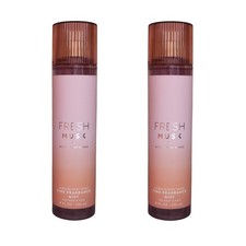 2 NEW Bath  Body Works Fresh Musk Fine Fragrance Body Mist Spray, 8 fl oz