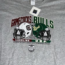 Bulls USF Florida Vs Gamecocks 2016 Birmingham Bowl Gray t-shirt XL NWT