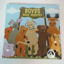 Boyds Bear Country 3D Ceramic Kitchen Tile 6" x 6" Wall Hanger HTF EUC