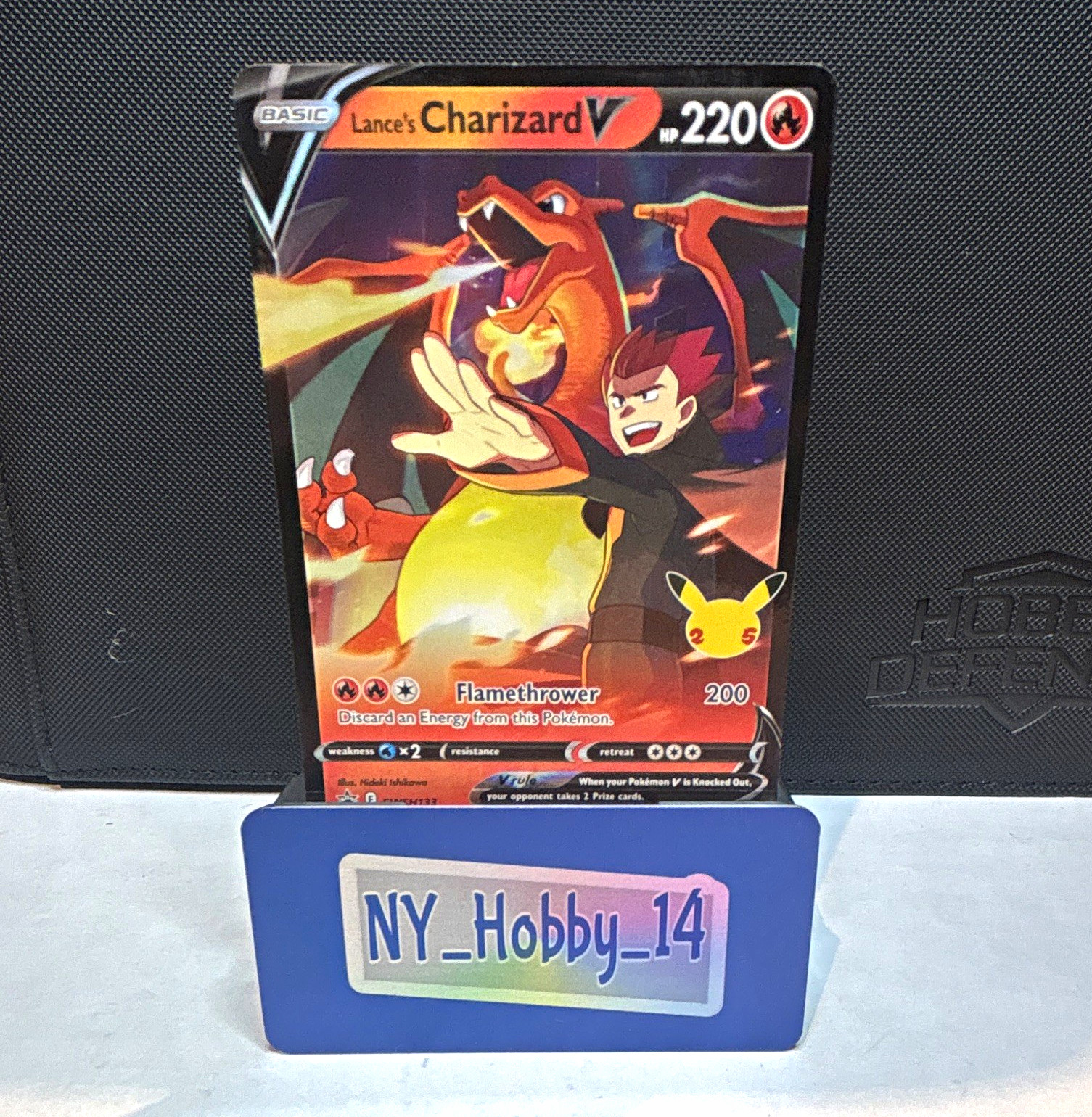 Pokemon Lance's Charizard V 220 HP Holo Promo SWSH Sword & Shield SWSH133 EN