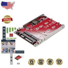 Dual M.2 SATA to 2.5" SATA RAID Adapter, High Performance, TRIM Support