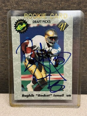 1991 Classic Draft Picks Raghib Rocket Ismail Auto Limited Edition