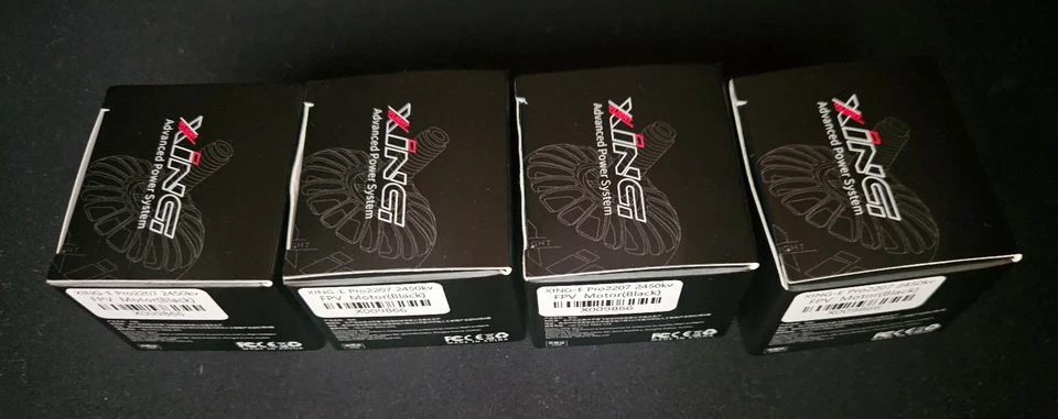 4x XING-E Pro 2207 2450KV Brushless Motoren – Neu, unbenutzt (Retourenkauf)