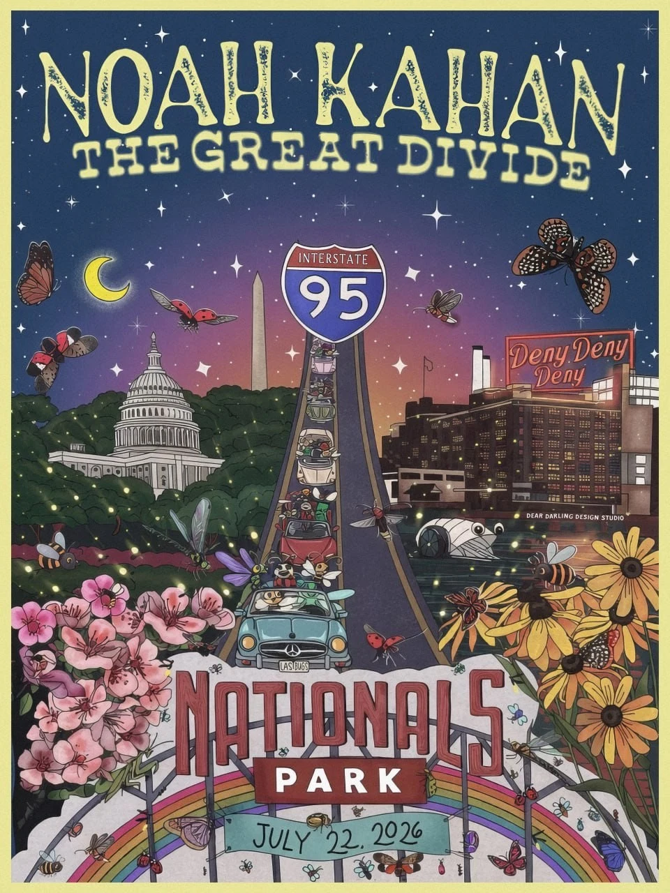 Noah Kahan The Great Divide National Parks Tour July 22 2026 Poster