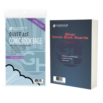 100 Silver Age Comic Bags & Boards 24pt Acid-Free Archival Quality Storage Set
