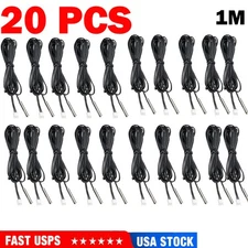 20pcs NTC Thermistor Temperature Sensor Probe 10K 1% 3950 Waterproof 1M Length