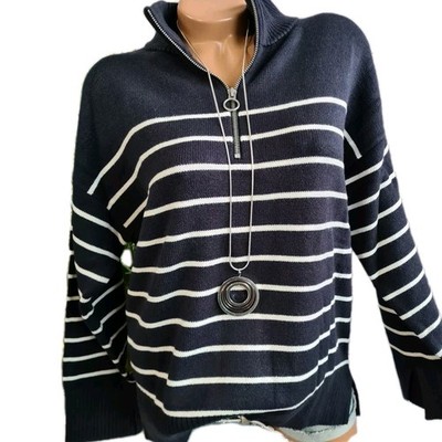 OPUS Pullover Pulli Strick blau marine gestreift Damen Gr. 38 bis 42 (5 418) NEU