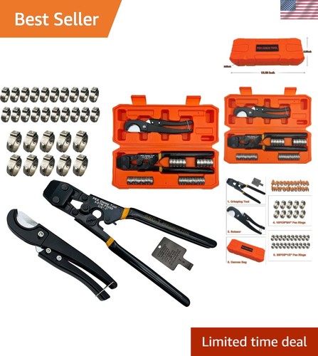 PEX Pipe Clamp Cinch Tool Crimping Tool Crimper for Stainless Steel Clamps fr...