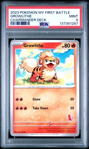 2023 POKEMON MY FIRST BATTLE-CHARMANDER DECK GROWLITHE PSA 9