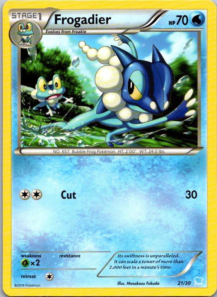 Frogadier (21) 21/30 XY Trainer Kit: Pikachu Libre & Suicune Pokemon TCG C NM