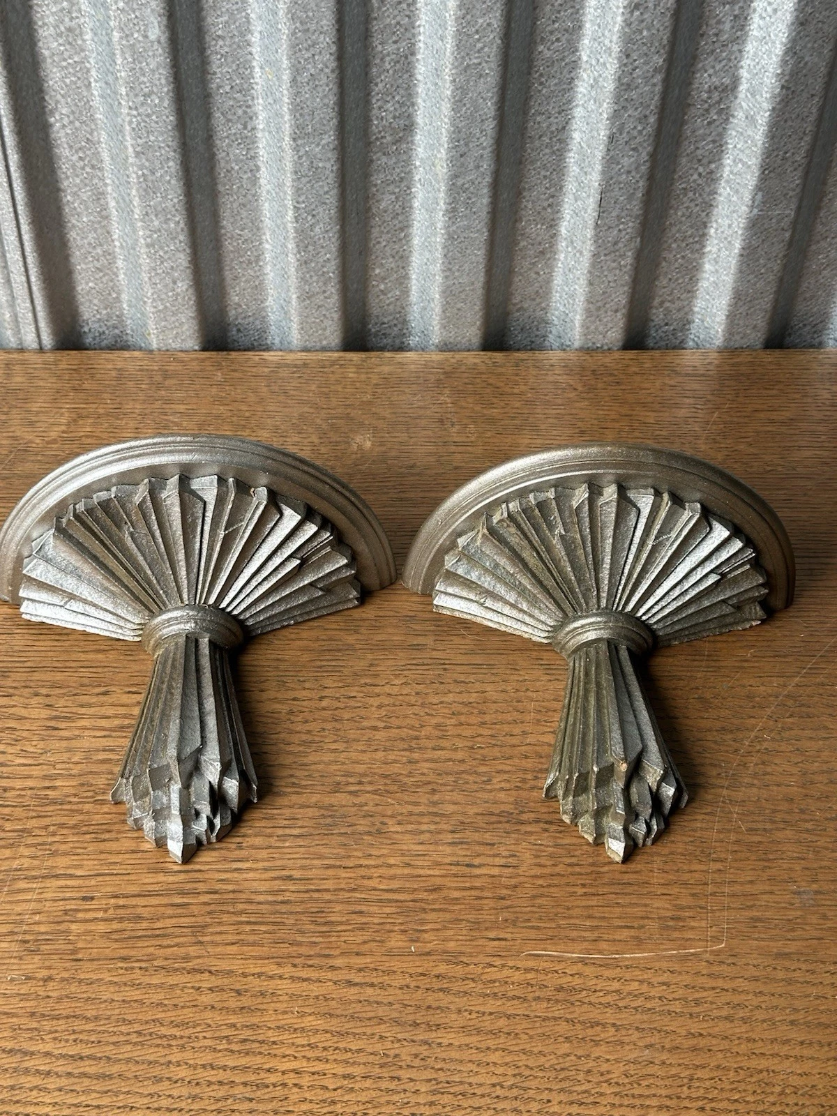 Vintage Pair Syroco Wood Wall Shelves