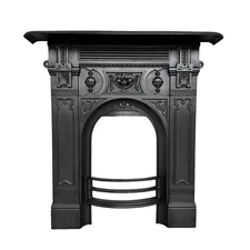 Antique Fireplace Surround Victorian Cast Iron Restored | Fire place Circa 1888