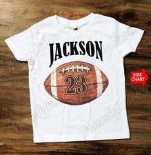 Personalized Name  Number/Age Football Ball School Team T-Shirt