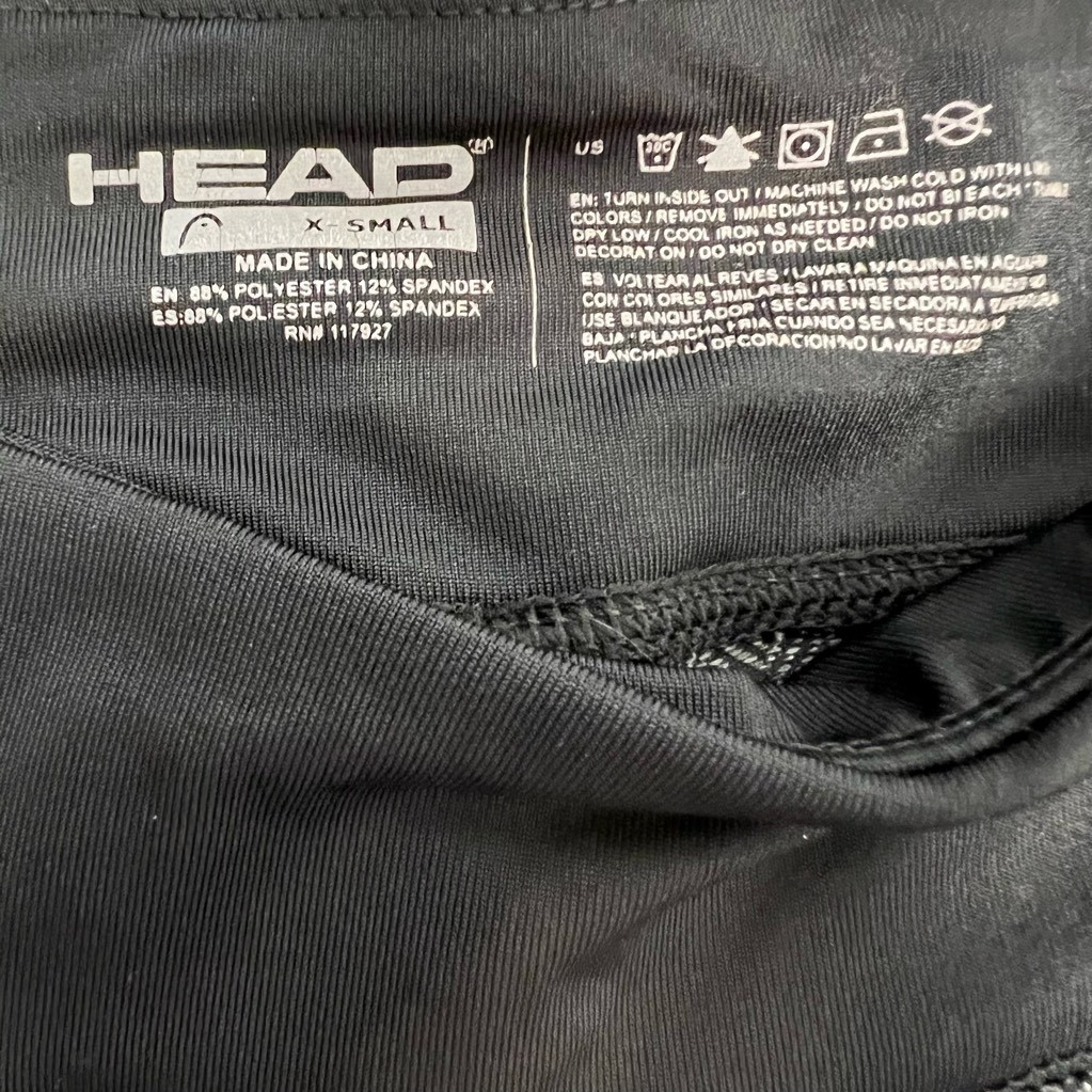 Head Womens Capri Pants Black White Stretch Herringbo… Gem