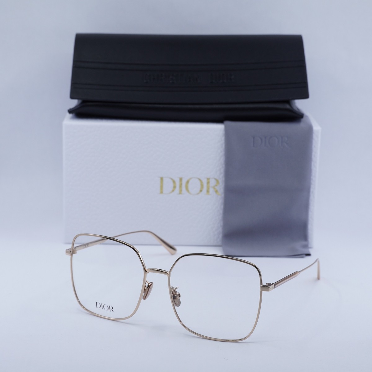 NEW Dior GEMDIORO SU E000 Rose Gold 56mm Eyeglasses | eBay