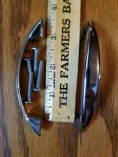 Vintage 3" AJAX 530 Chrome Plated Brass Cabinet Door Handles Drawer Pulls 1950's