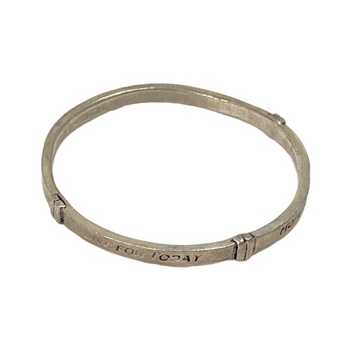 Inspirational Bangle Bracelet M Pewter Slim HOPE FOR TOMORROW Boho Gypsy Indie - Picture 12 of 15