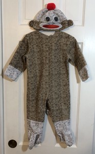 baby sock monkey costume