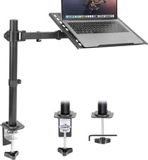 Laptop Desk Mount, Fully Adjustable Ergonomic Laptop Arm with Vented Tray, Cable