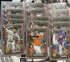 2024 Topps Holiday baseball cards Base set (Blue & Silver glitter)