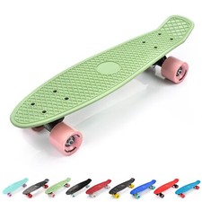 Skateboard Deck Board Bambini Mini Cruiser Kickboard Ruote Retrò Bambini 5 Anni