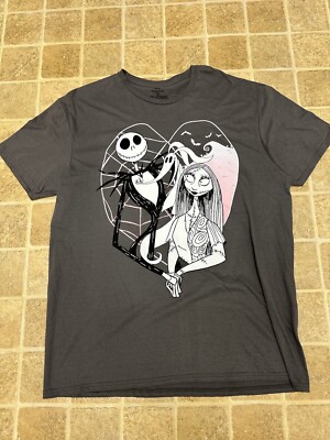 The Nightmare Before Christmas Mens XL Charcoal Color T-Shirt New Without Tags
