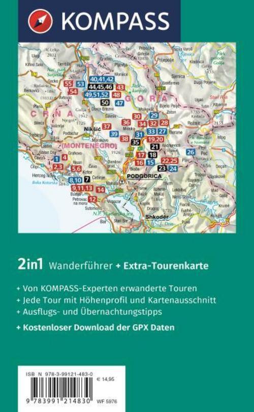 Thumbnail - Kompass Wanderführer Montenegro, 55 Touren Mit Extra-tourenk ...