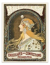 Zodiac 1896 by ALPHONSE MUCHA Art Nouveau, Poster -Unframed- Premium Art Print