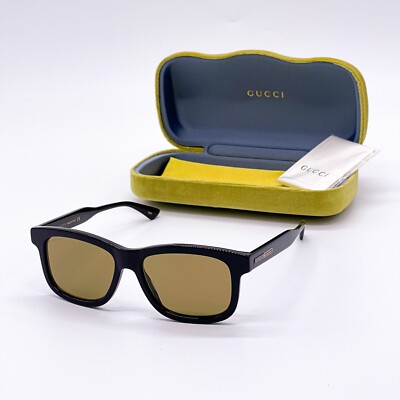 NEW GUCCI SUNGLASSES GG0824S 006 BLACK BROWN SQUARE MEN  display picture 3
