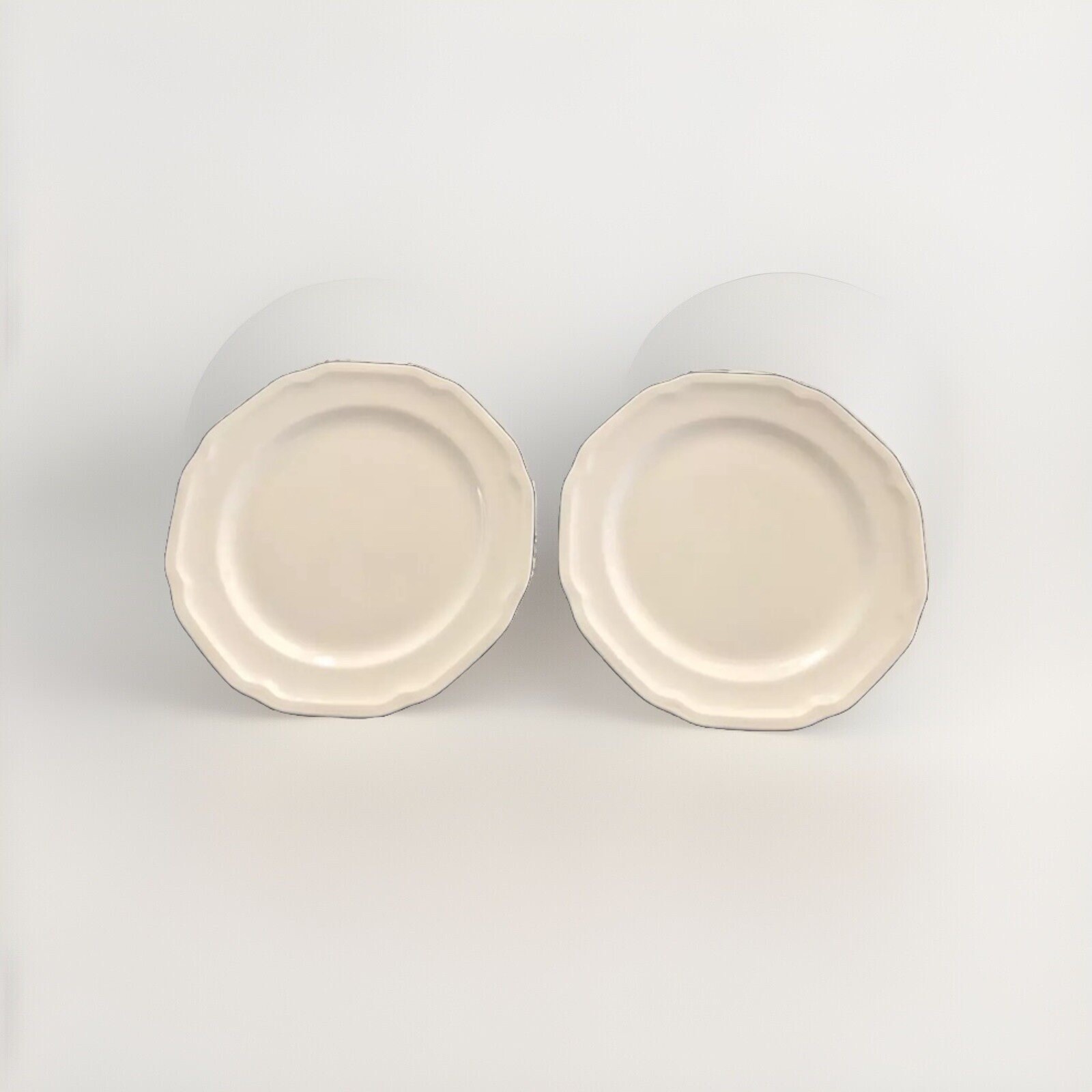 2 platos de ensalada postre MIKASA ULTIMA PLUS BLANCO ANTIGUO 8,5