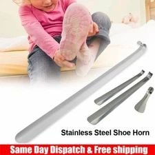 Long Handle Shoe Horn Stainless Steel 6" 12" 20" Handled Metal Shoehorn Horns US