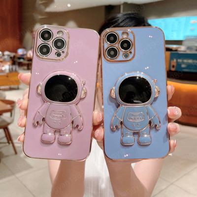 Phone Case with Astronaut Stand For iPhone 15 14 13 Pro Max 12 11 X XR XS 7 8 SE