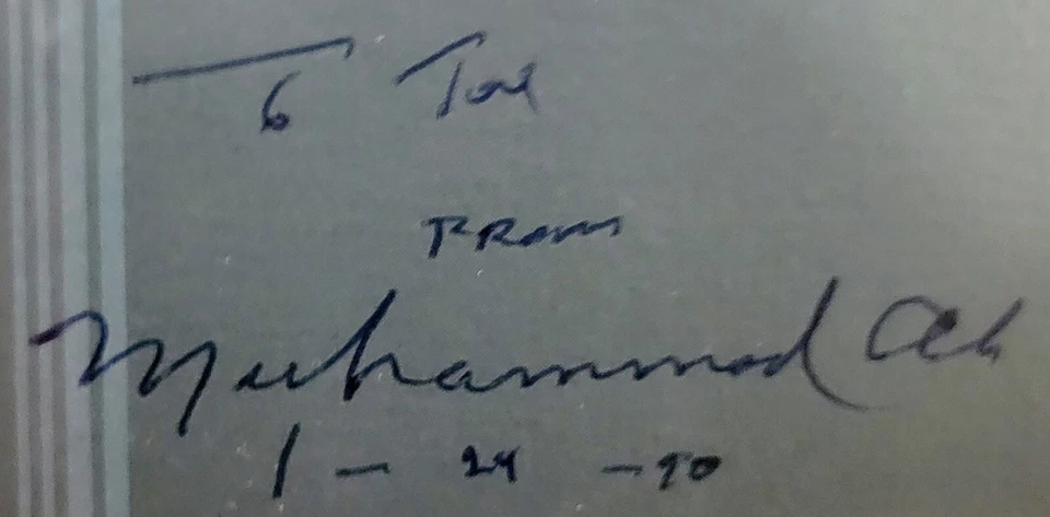 MUHAMMAD ALI Signed & Inscribed Pamphlet - Boxing HOF - PSA/DNA Encapsulated - Image 2 of 4