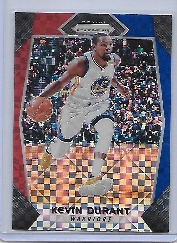 2017-18 Prizm KEVIN DURANT Red White Blue parallel Golden State Warriors #44