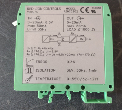 Red Lion AIMI0202 Analog Loop Isolator (used)