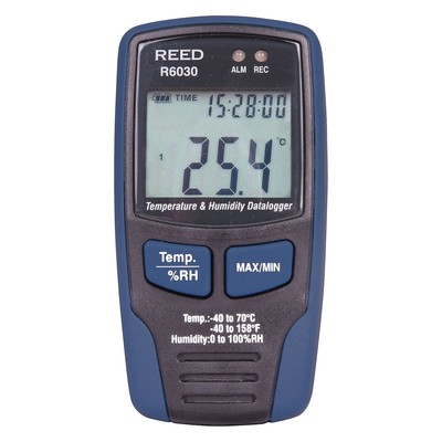 REED Instruments Temperature/Humidity Datalogger with Display -40 to 158degree f