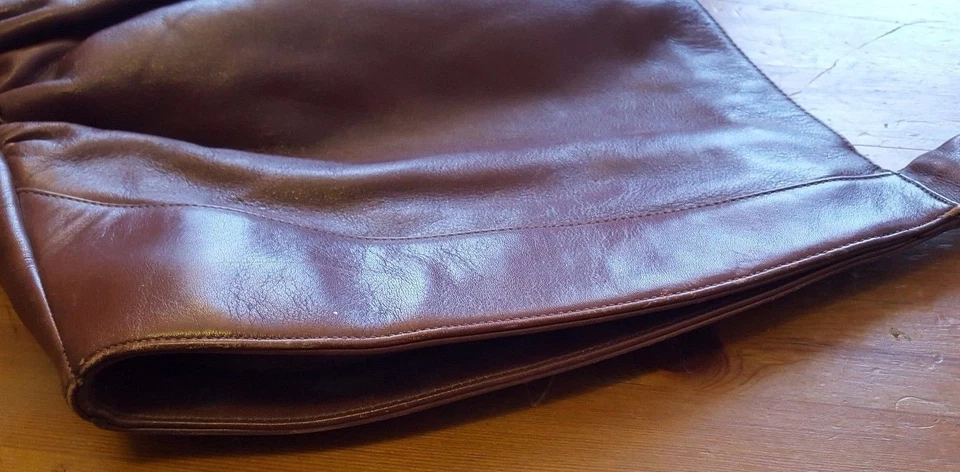 Bolso de mano Hobo vintage, Susan Gail, marrón, cuero, años 70 Foto 4 de 4