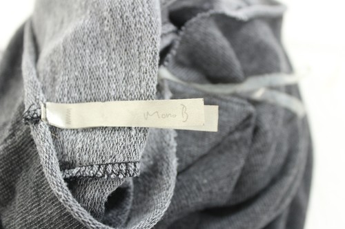 Mono B Gray Faded Paint Long Sleeve Sweater Shirt Pockets Poly Rayon Mix Size S - Picture 8 of 10