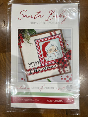 Weihnachtsmann Baby Kreuzstichmuster von Its Sew Emma Stitchery - Neu