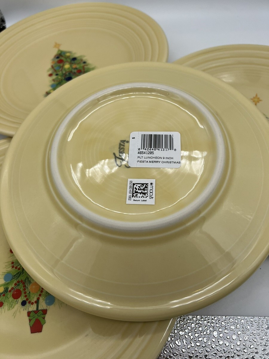 Fiesta Dinnerware Set Of (4) Merry Christmas Tree 9