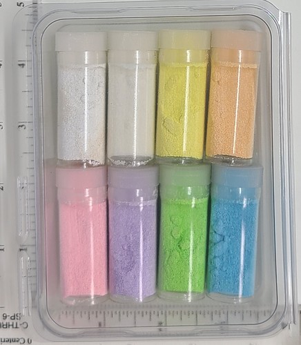 Craft Embossing Powder Set of 8, approx .5 oz jars