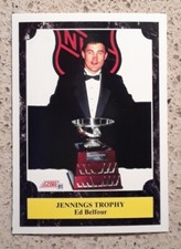 1991-92 Score Ed Belfour #323 Jennings Trophy Chicago Blackhawks NHL Hockey HOF